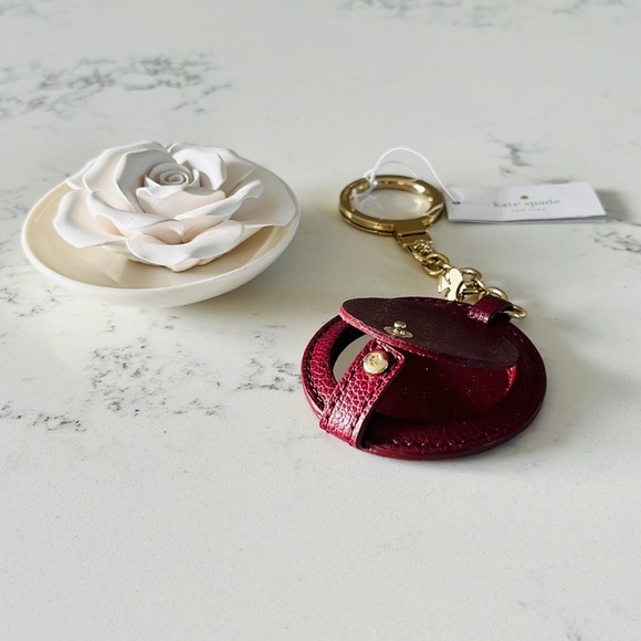 Kate SpadeCircle Mirror Leather Bagcharm/keychain - Picture 3 of 14